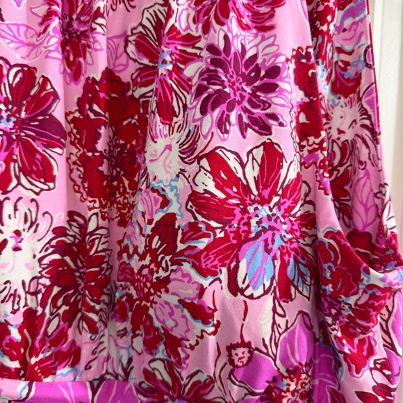 NWT Lilly Pulitzer Wyota Maxi Dress Pink Floral High Neck Maxi Medium - Picture 8 of 12